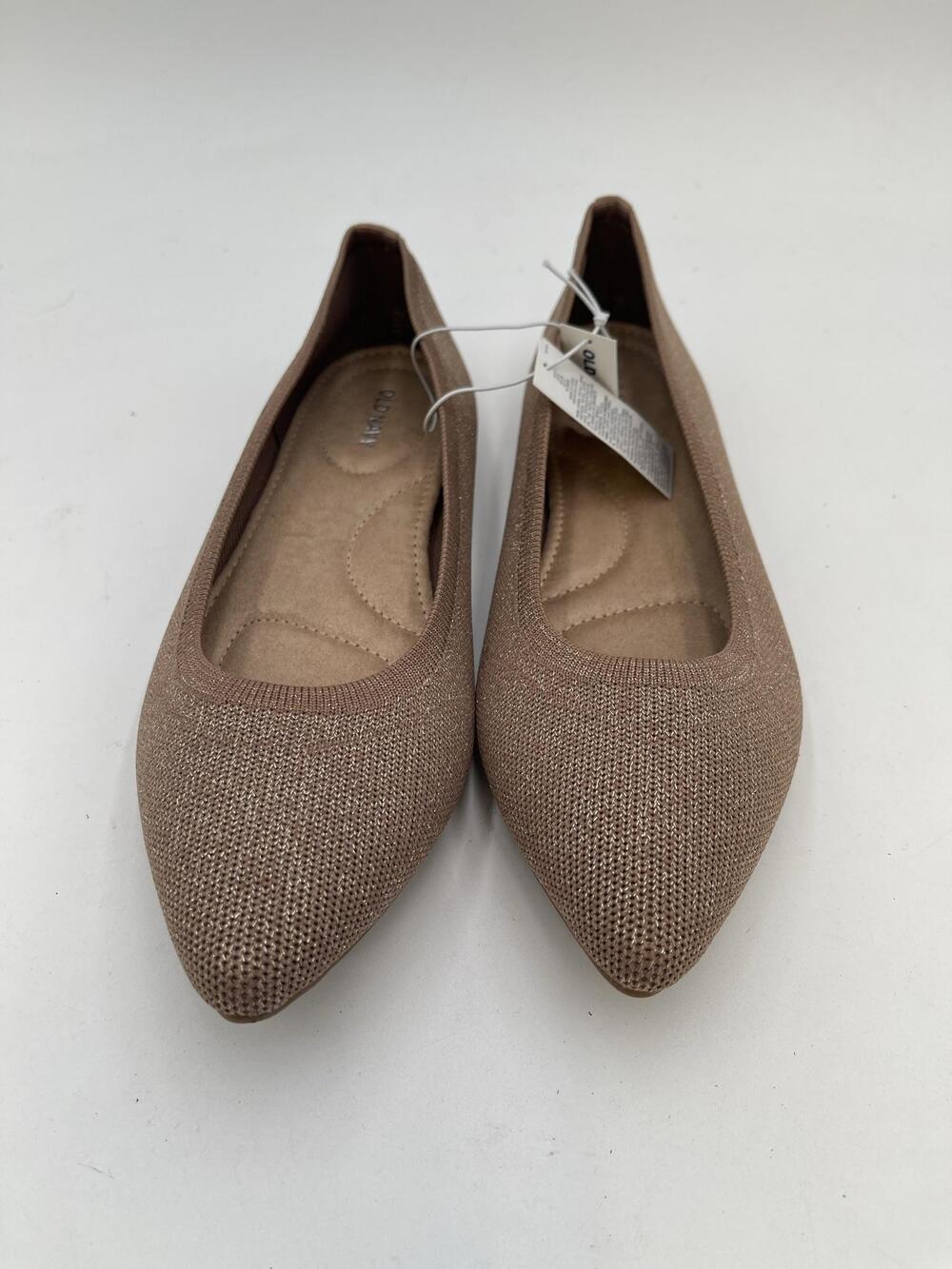 Old Navy Shoes Womens Size 9 Beige Knit Ballet Flats Pointed Toe Comfort